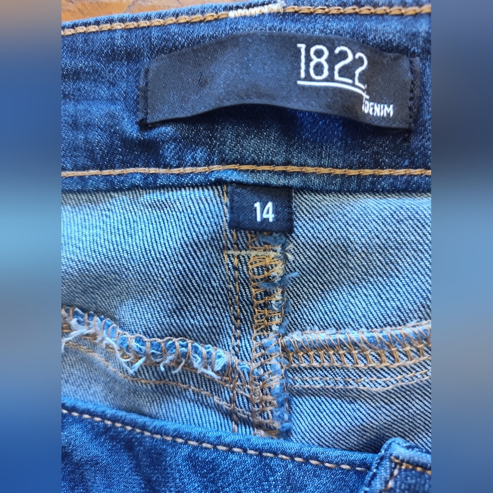 NWT 1822 Denim High Rise Demi Boot Cut Jeans 14 - Picture 7 of 8
